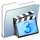 Graphite Smooth Folder Movies Icon 128x128 png